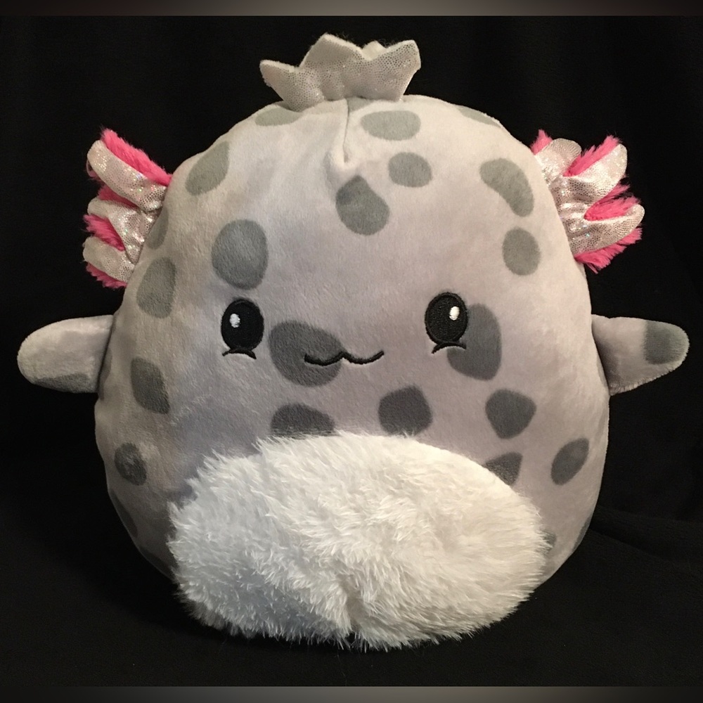Squishmallows - Grey Polkadot Axolotl With Crown - 9 Inches